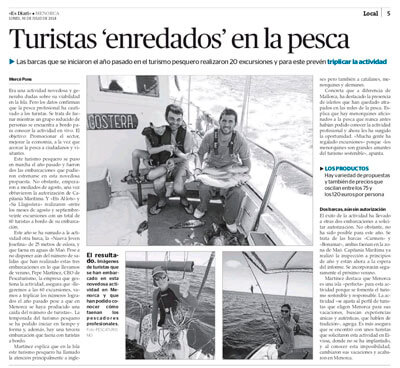 www.angeltourenspanien.de Nachrichten, Videos und Berichte von Diari de Menorca auf Angeltouren Spanien (Pescaturismo)