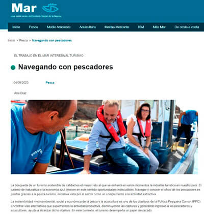 www.angeltourenspanien.de Nachrichten und Berichte von Magazin Mar del Instituto Social de la Marina (ISM) auf Angeltouren Spanien (Pescaturismo)